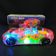电动万向灯光音乐酷炫齿轮跑车儿童玩具车模会跑会动带声音款