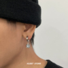 男士耳钉2024年潮锆石，耳洞耳饰女设计感高级钛钢耳环饰品