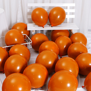 网红复古双层爱马橙色气球开业场景布置装饰橘色桔色拱门汽球链