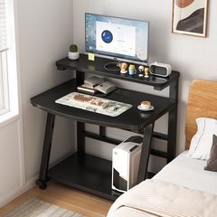 电脑台式桌可放打印机一体可移动放主机卧室小型迷你单人办公书桌
