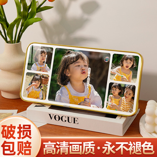 相框摆台照片定制儿童洗照片做成相片，打印制作水晶相片相册小摆件