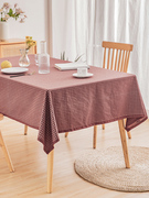 轻奢现代格子网红客厅餐桌布，布艺美式田园风格，茶几柜盖布可定制
