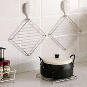 厨房家用不锈钢方形隔热垫加粗耐高温餐具隔热垫锅垫盘垫3只装