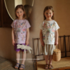 宝宝幼儿园夏季日系手绘涂鸦短袖T恤 允儿妈女童纯棉半袖上衣