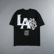 Darcsport联名La狼头健身健美运动短袖精梳棉T恤(欧美码)