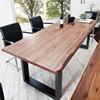 简约铁艺实木大板桌办公桌，工作台洽谈桌，长方形会议桌复古写字桌子