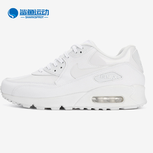Nike/耐克 AIR MAX90 纯白皮面气垫女子运动休闲鞋921304