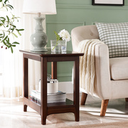美式实木沙发边几长方形边桌客厅简约角几窄长小茶几沙发小边桌