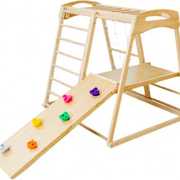 攀爬架儿童室内实木滑滑梯宝宝秋千吊环组合家用幼儿训练木制