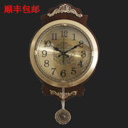 欧式时钟挂钟客厅豪华钟表，复古静音纯铜创意石英钟，家用超大号挂表