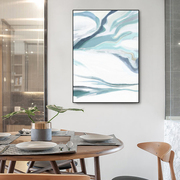 手绘抽象油画客厅现代简约抽象彩纹美式北欧两联组合客厅装饰画