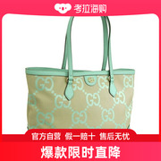 日本直邮gucci包女士(包女士，)手提包jumbogg帆布皮革和薄荷绿63168