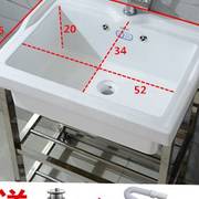 陶瓷洗衣水池盆不锈t钢支架台盆洗手带搓板阳台洗衣槽水池