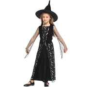 万圣节cosplay服装儿童巫婆表演服魔法巫婆女巫婆演出女童披风