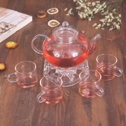 高档花茶壶耐热玻璃茶具，套装煮泡茶喝茶茶壶功夫透明过滤花草水果