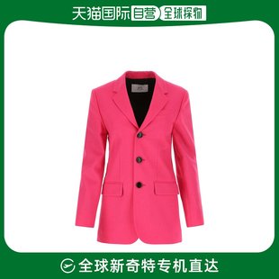 香港直邮AMI Alexandre Mattiussi 女士桃红色羊毛西装外套