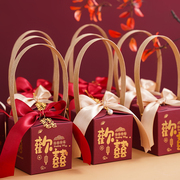 喜糖盒子2023结婚专用网红高级感糖盒婚庆，订婚礼盒空盒喜糖袋