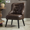 美式复古单人皮沙发小户型，客厅咖啡厅沙发，椅简欧欧式皮艺沙发
