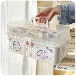透明医药箱药盒儿童家用大容量装放急救药物药品家庭医疗小收纳盒