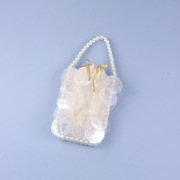 生产纯珍珠手工编织贝壳，包时尚(包时尚)珍珠女式手提包串珠鳞片包