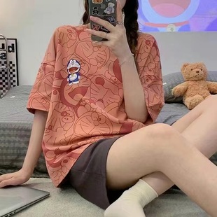 LB-2024睡衣女夏季网红风家居服夏天韩版短袖薄款两件套装