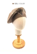 冬季女羊绒毛线帽子百搭保暖防寒保暖厚针织帽护耳镂空包头帽