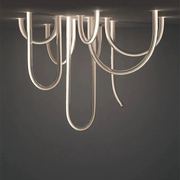 米兰简约设计师u形管大气，个性创意艺术天花，极简客厅灯餐厅吸顶灯