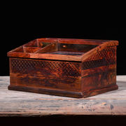 大红酸枝镂空收纳盒中式仿古木质首饰盒实木高端饰品盒复古手