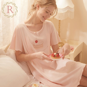 rosetree孕妇睡裙夏季纯棉，短袖日系月子服，可爱少女睡衣2024年