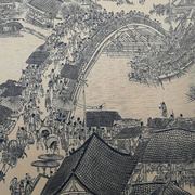 清明上河图全景图装饰画全卷轴挂画新中式，十大名画复制品给孩子的