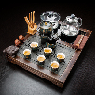 紫砂茶具套装家用客厅，小型煮茶一体底部上水，全自动茶盘泡茶储水台