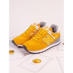 New Balance NB 574系列 橘黄色女鞋复古休闲运动跑步鞋 WL574UNB
