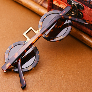 高端天然水晶眼镜石头镜全框复古小圆民国风墨镜舒适度高太阳镜
