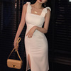 白色礼服裙轻奢小众高端高级感气质连衣裙平时可穿包臀领证吊带裙