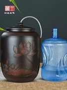 储水桶陶瓷水缸储水用家用老式带盖抽水茶台泡茶储水罐装纯净水大