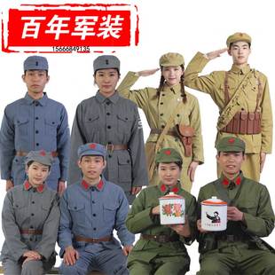 红军的衣服50式志愿军解放军抗战表演服影视棉服新四军八路军老式