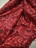 重工红色金线水溶立体刺绣蕾丝面料礼服旗袍设计师布料