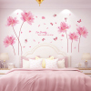 卧室房间床头3d立体墙，贴画温馨浪漫背景，装饰婚房布置墙纸自粘墙花