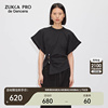 zukkapro卓卡夏季小众设计时尚，打结蝙蝠袖，百搭黑色短袖t恤