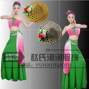傣族女子群舞小卜绍舞台舞蹈演出服饰孔雀舞民族舞表演服装