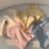 女宝宝纯棉背心短袖0岁5夏季童装幼儿童无袖T恤女童洋气婴儿上衣