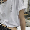 MRCYC夏季短袖T恤男韩版潮圆领字母上衣潮流宽松休闲半袖体恤衫