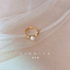 馨米娅原创天然珍珠水钻戒指女小众设计感2024年潮高级食指环