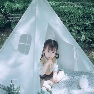 儿童摄影道具白色帐篷，ins小清新印第安影楼宝宝，摆件森系外景拍照