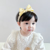 2022秋季韩版儿童发带小清新格子系列发饰，婴儿可爱蝴蝶结头带