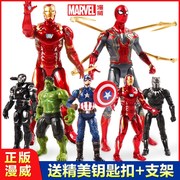 钢铁侠手办漫威复仇者联盟，4美国队长蜘蛛侠玩具，正版摆件3模型mk85