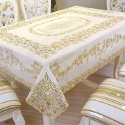 pvc烫金桌布长方形茶几，垫防水防油免洗防烫隔热台布，欧式餐桌垫
