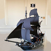 黑珍珠号加勒比海盗船安妮女王号巨大模型，男孩子拼装积木玩具礼物