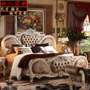 欧式实木床主卧床白色别墅雕花卧室奢华布艺公主床双人床婚床定制