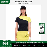 TeenieWeenieGolf小熊高尔夫女装运动拼色撞色短袖T恤修身Polo衫